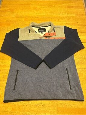 Belong Designs, Quarter-Snap Pullover Sweatshirt - Navy, Gray, Cream, Coral